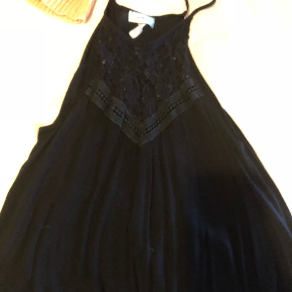 Black design spaghetti strap